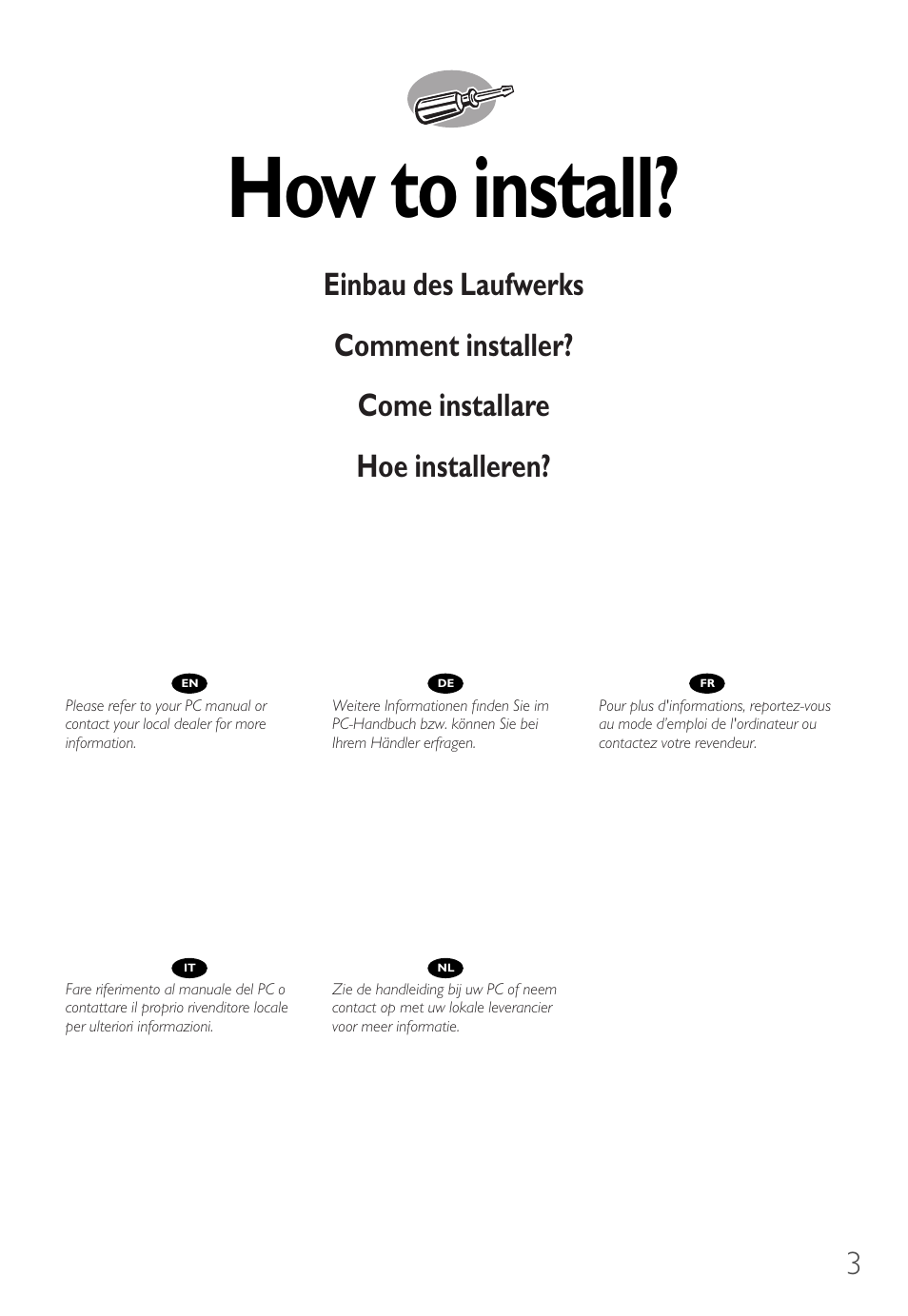 How to install | Philips Graveur interne IDE User Manual | Page 2 / 51