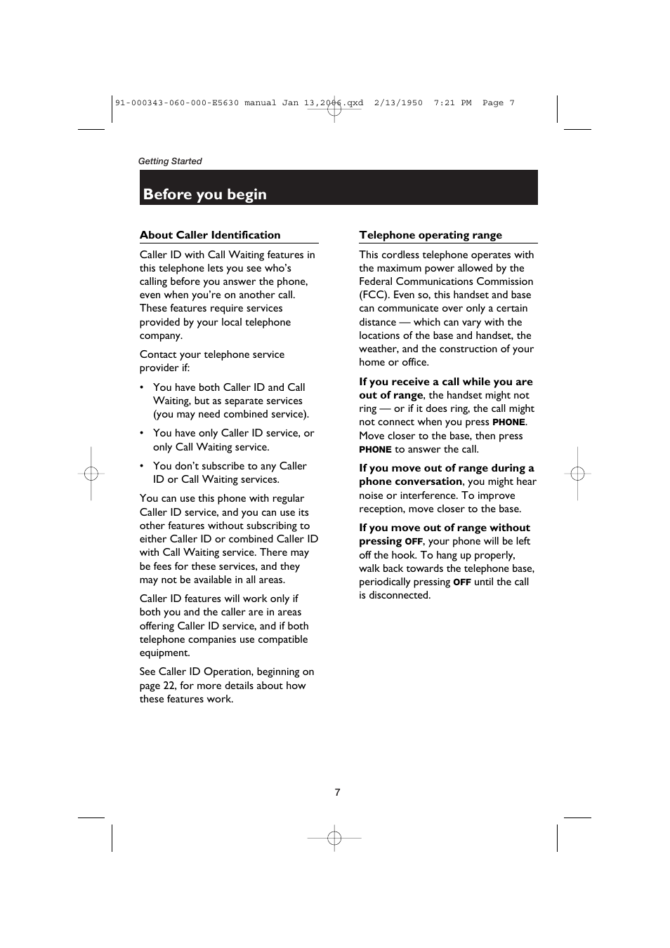 Before you begin | AT&T E5633 User Manual | Page 9 / 44