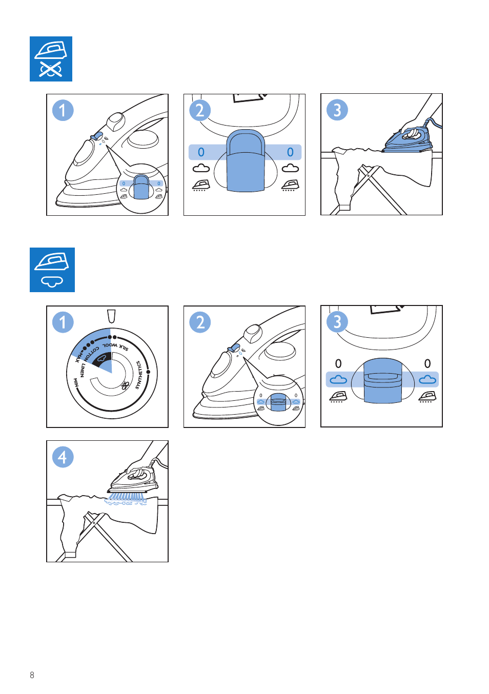 Philips Fer vapeur User Manual | Page 8 / 20