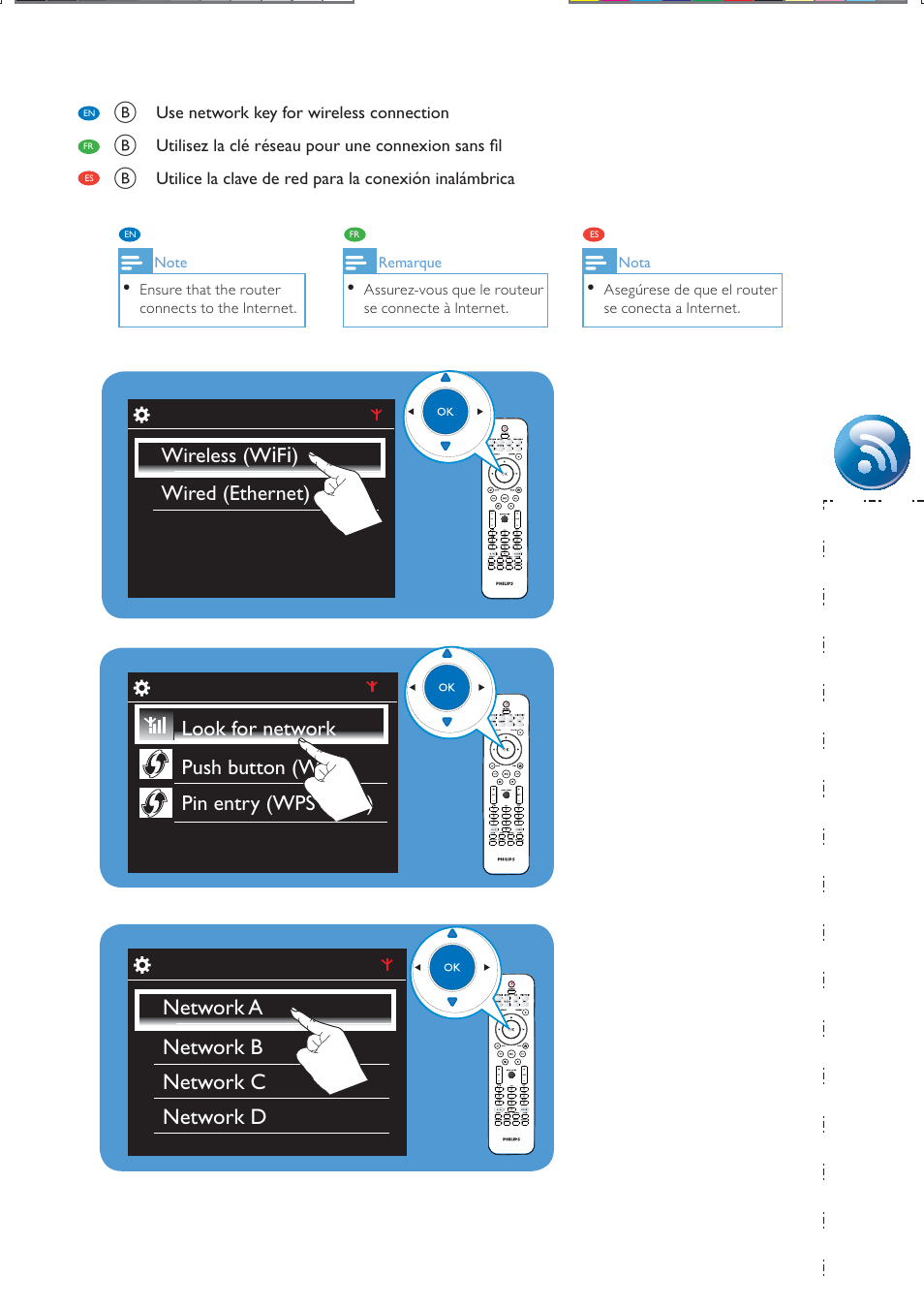 Network a network b network c network d | Philips Streamium Chaîne sans fil pour Android™ User Manual | Page 13 / 28