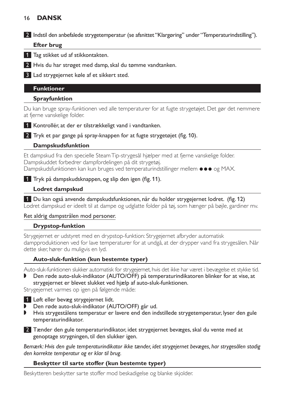 Philips Azur Fer vapeur User Manual | Page 16 / 76