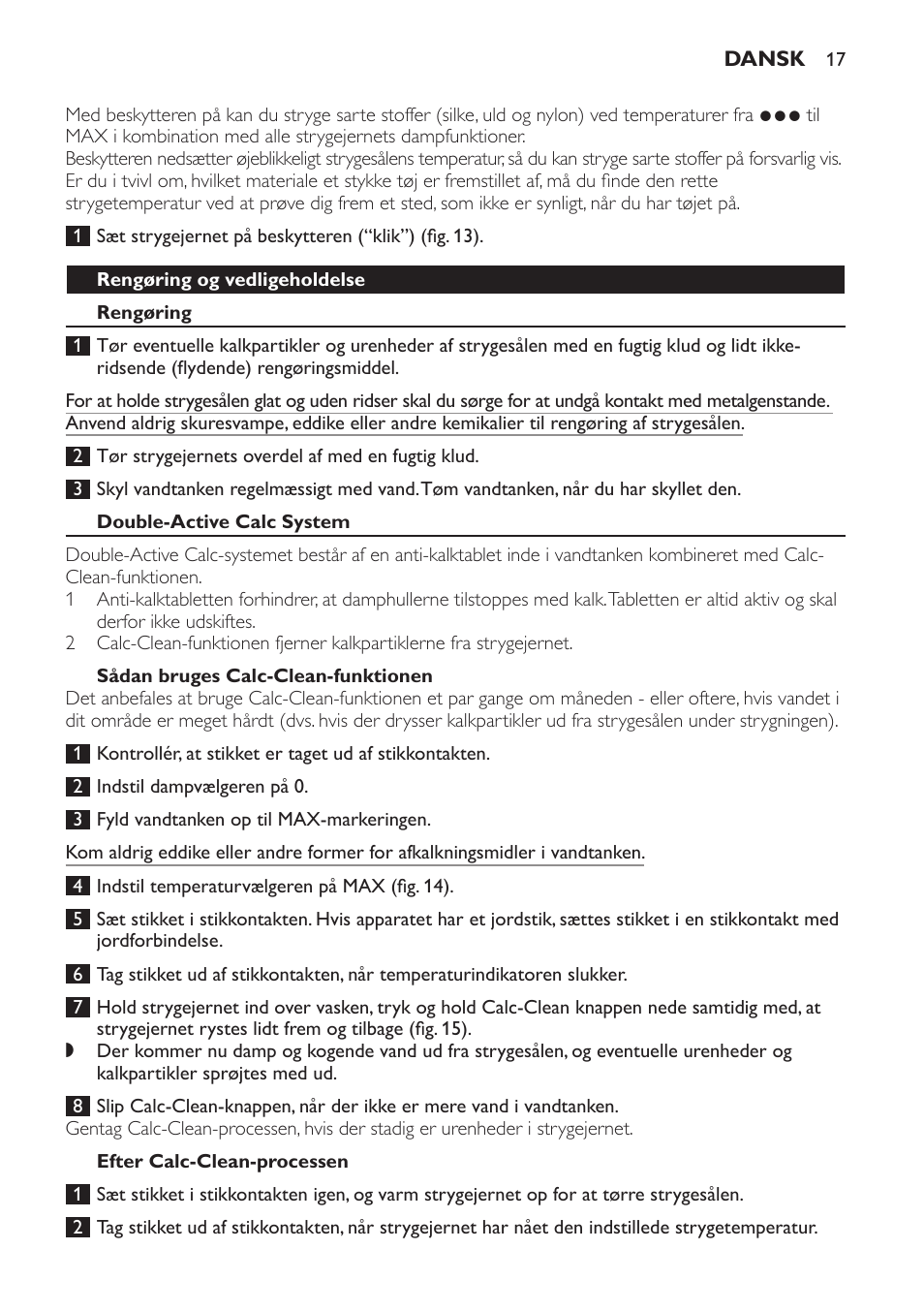 Philips Azur Fer vapeur User Manual | Page 17 / 76