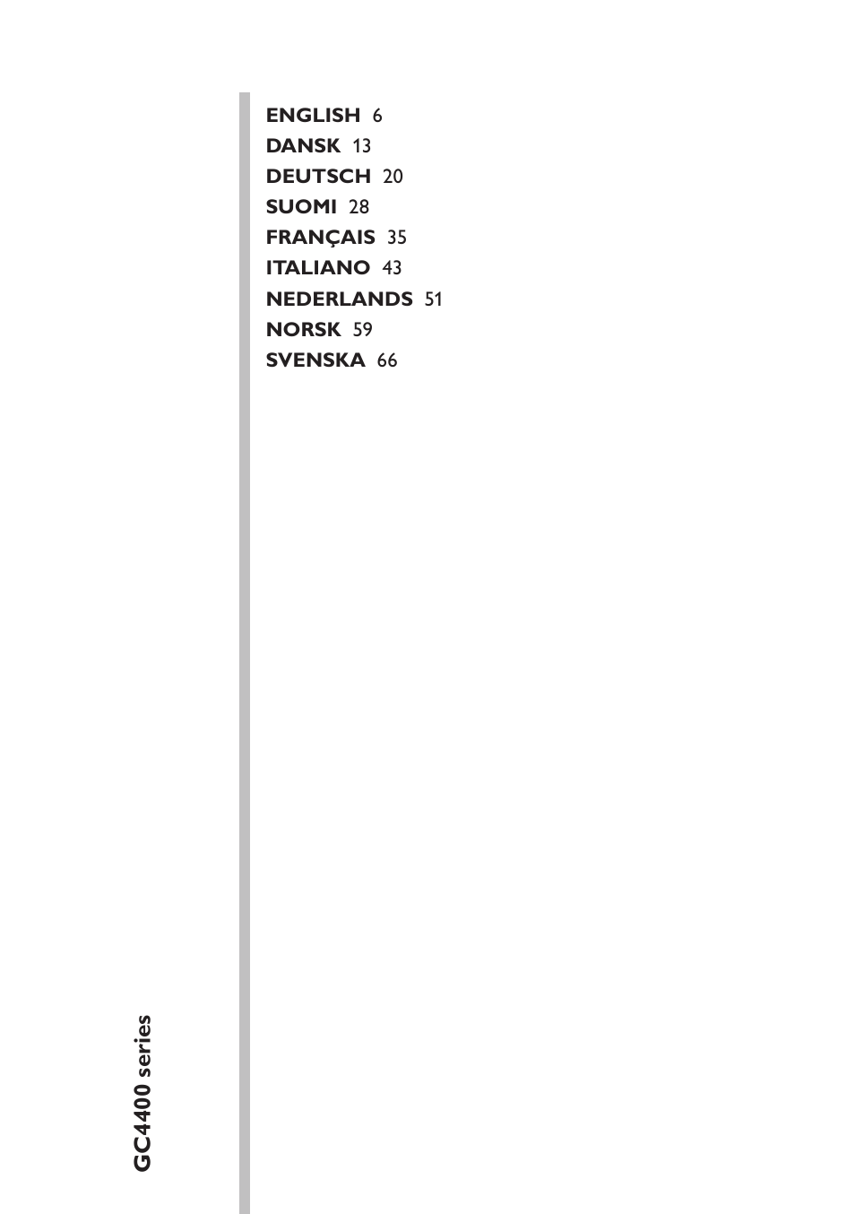 Table of content | Philips Azur Fer vapeur User Manual | Page 5 / 76