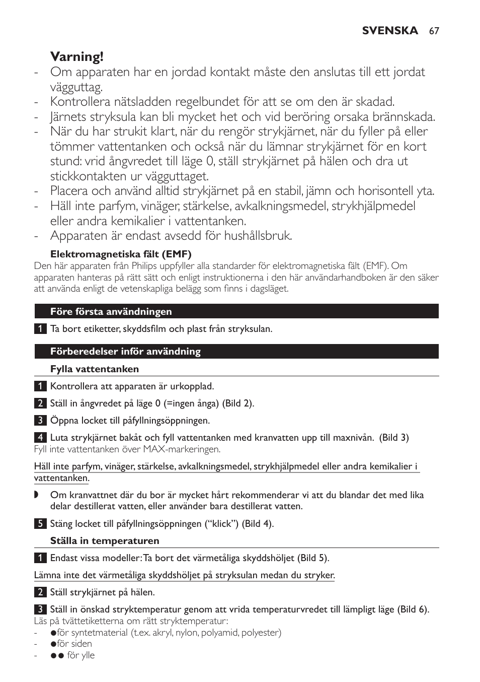 Philips Azur Fer vapeur User Manual | Page 67 / 76