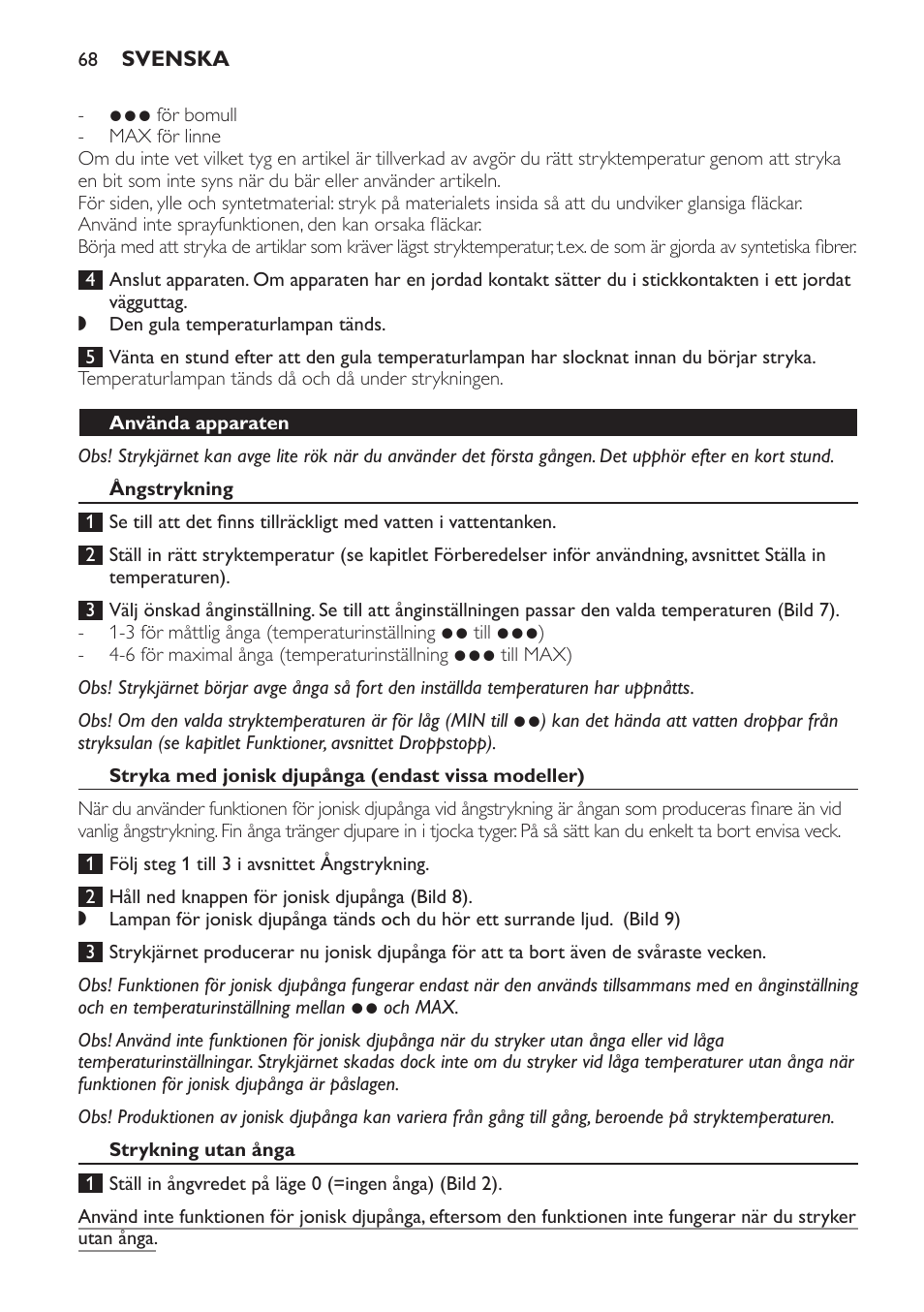 Philips Azur Fer vapeur User Manual | Page 68 / 76