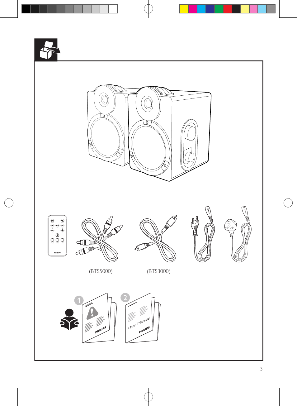 Philips enceintes sans fil stéréo User Manual | Page 3 / 52