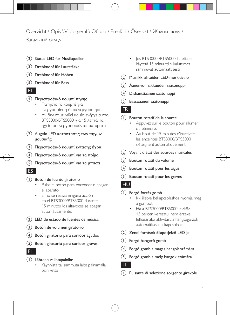Philips enceintes sans fil stéréo User Manual | Page 5 / 52