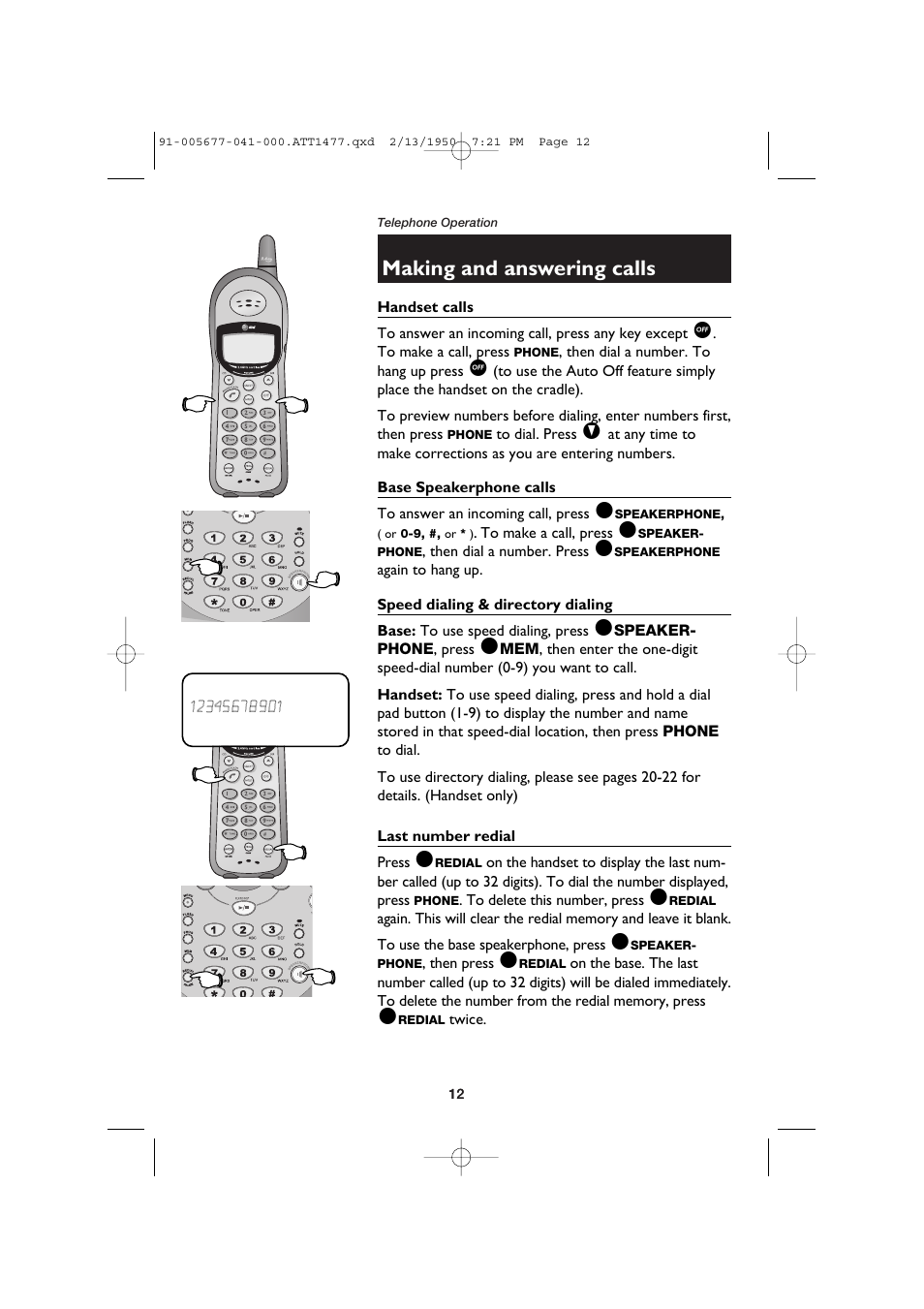 Making and answering calls | AT&T 1177 User Manual | Page 14 / 47