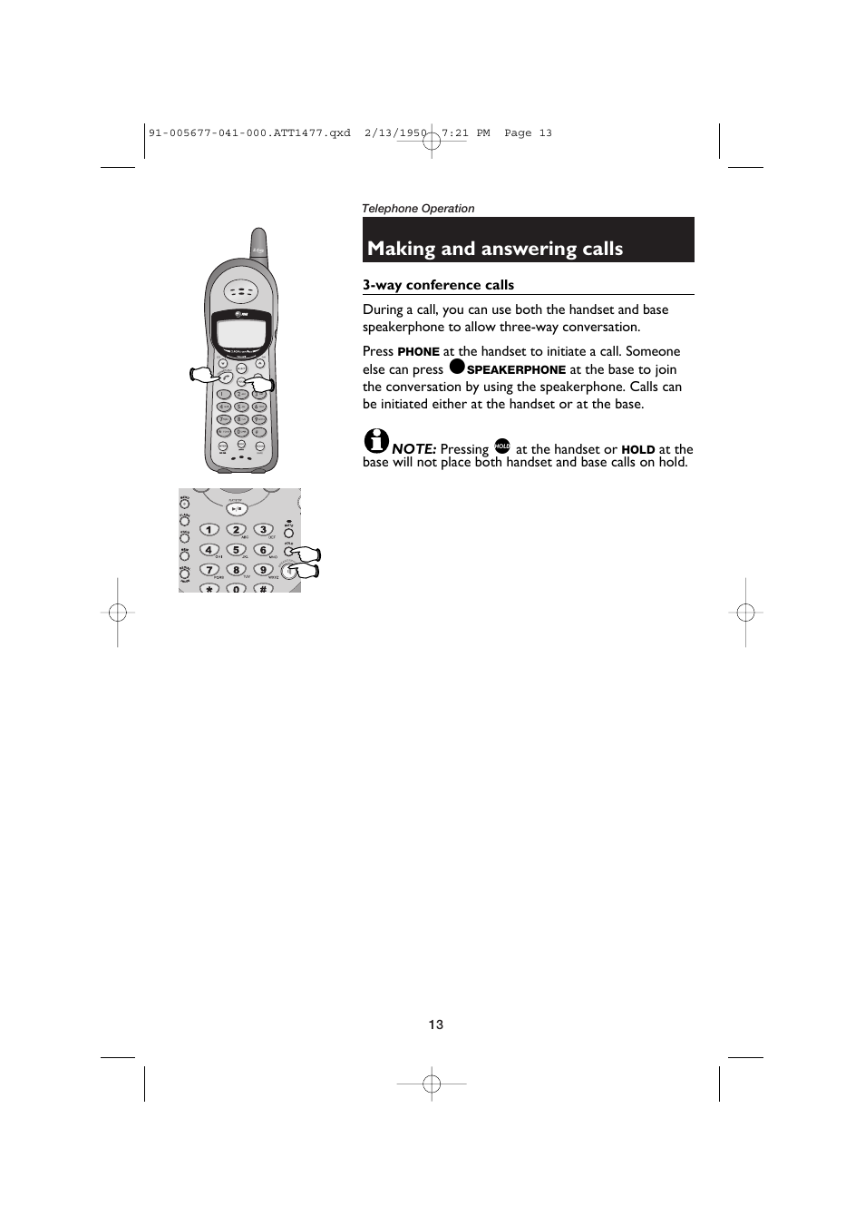 Making and answering calls | AT&T 1177 User Manual | Page 15 / 47