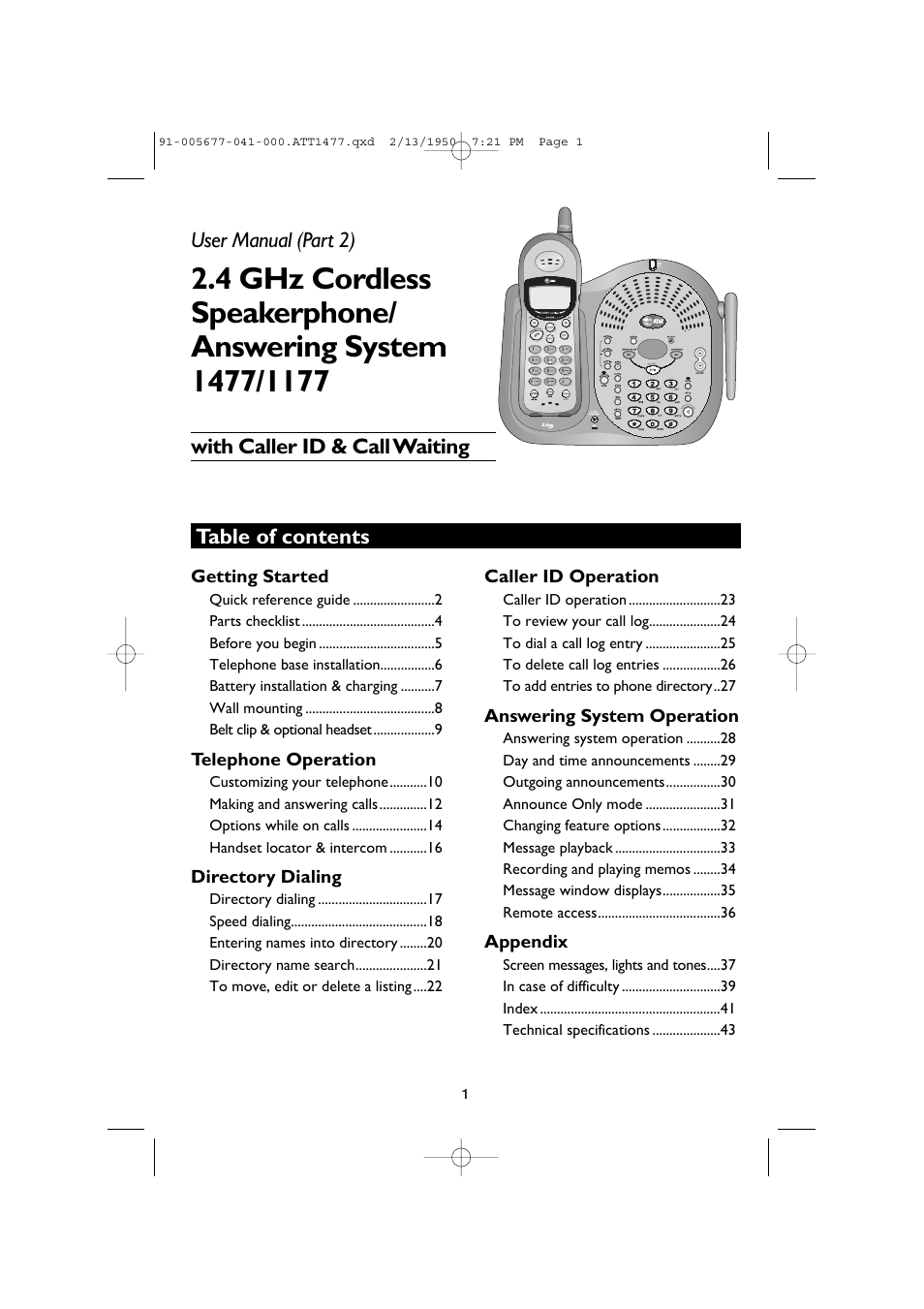 AT&T 1177 User Manual | Page 3 / 47
