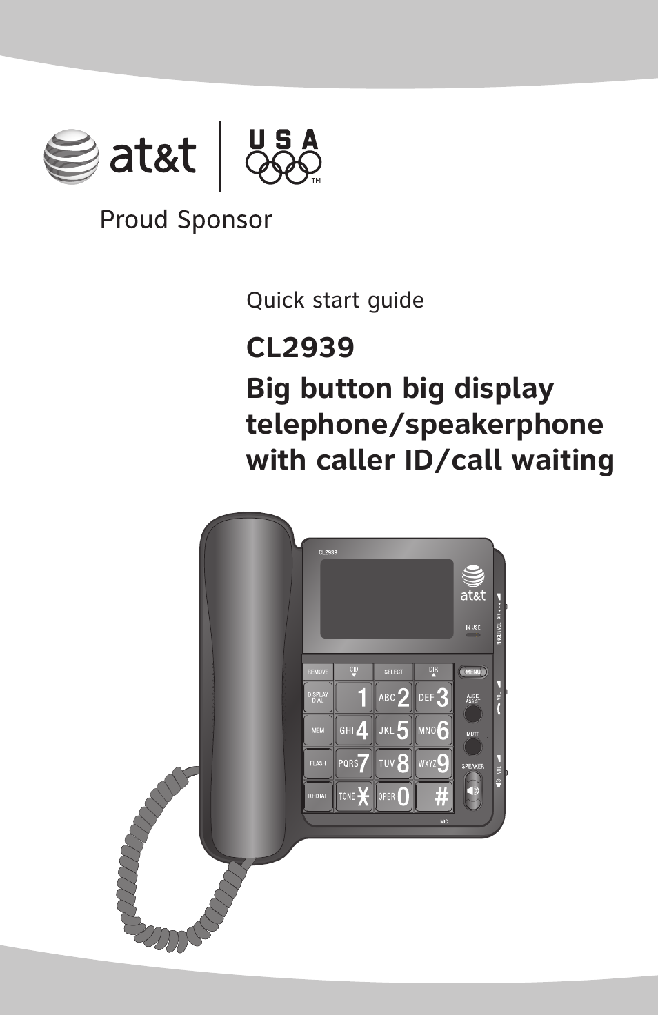 AT&T CL2939 User Manual | 10 pages