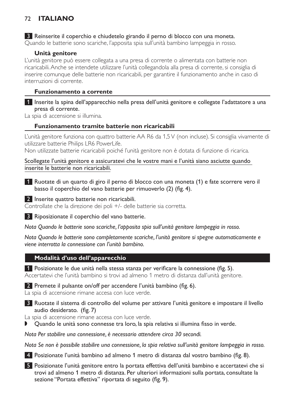 Philips AVENT Écoute-bébé analogique User Manual | Page 72 / 120