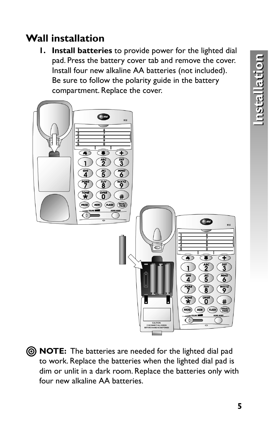 Installation | AT&T 915 User Manual | Page 8 / 20