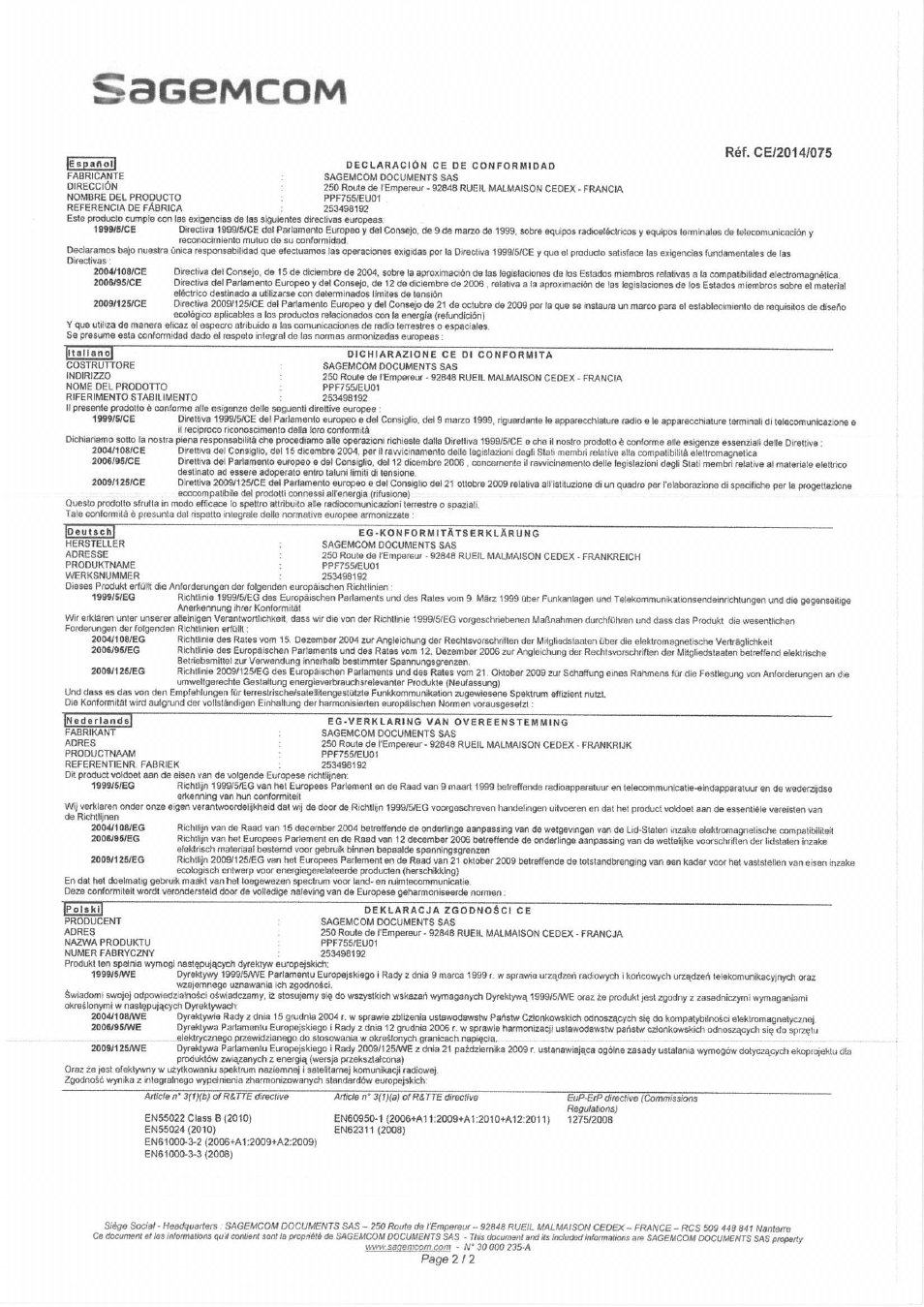 Бэсемсом | Philips FaxPro Fax à papier ordinaire User Manual | Page 2 / 3