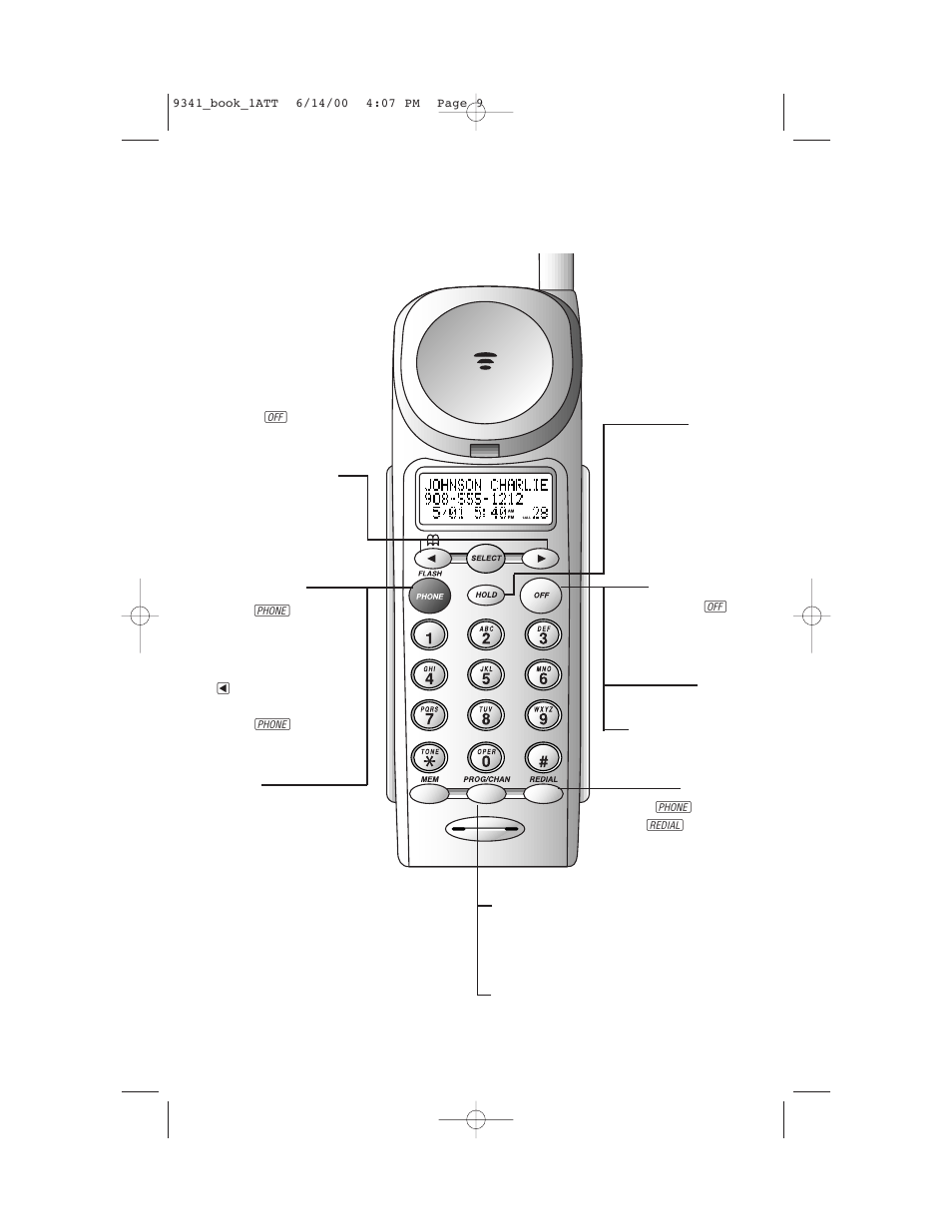 Telephone operation | AT&T 9341 User Manual | Page 11 / 26