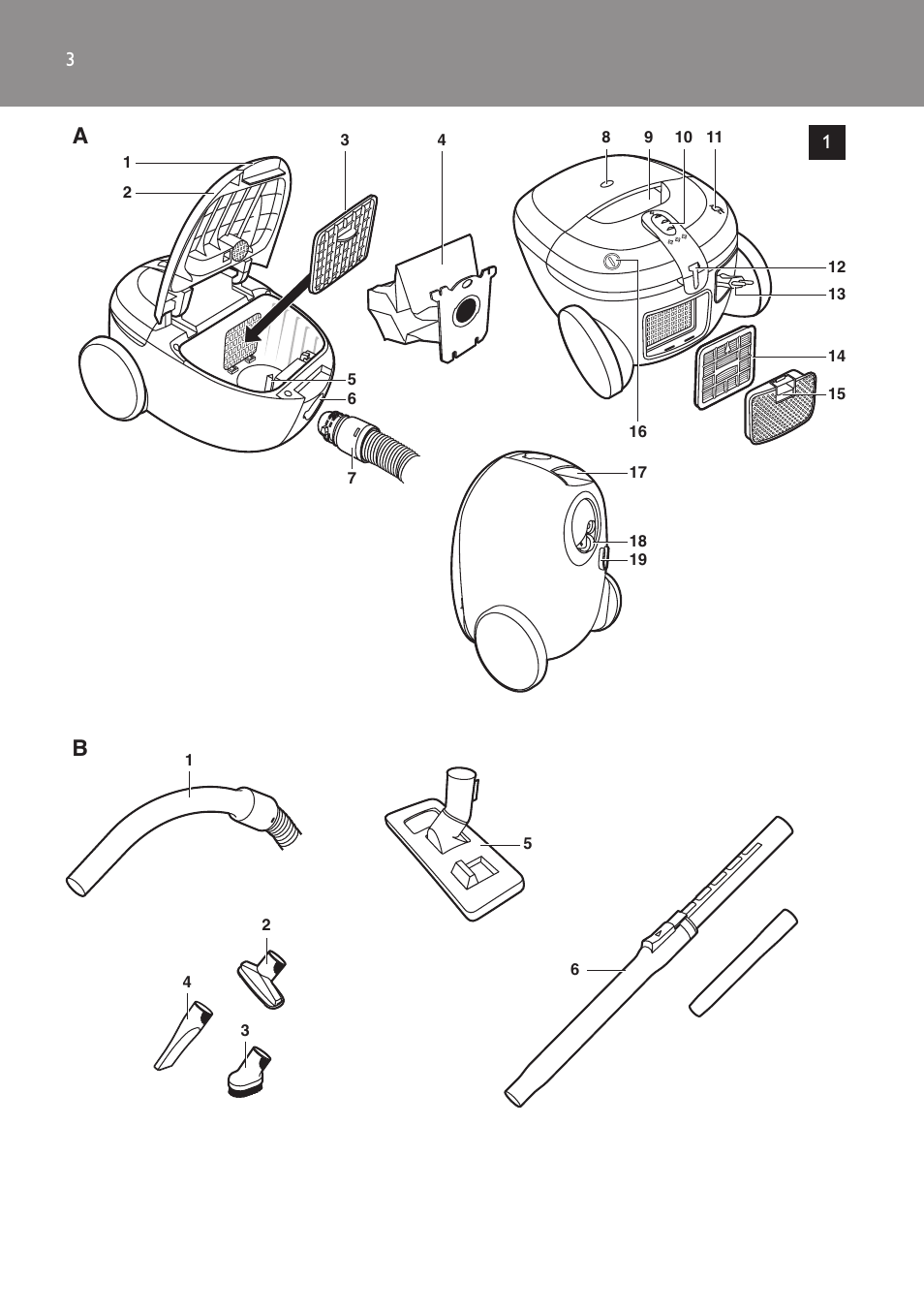 Philips SmallStar Aspirateur avec sac User Manual | Page 3 / 88