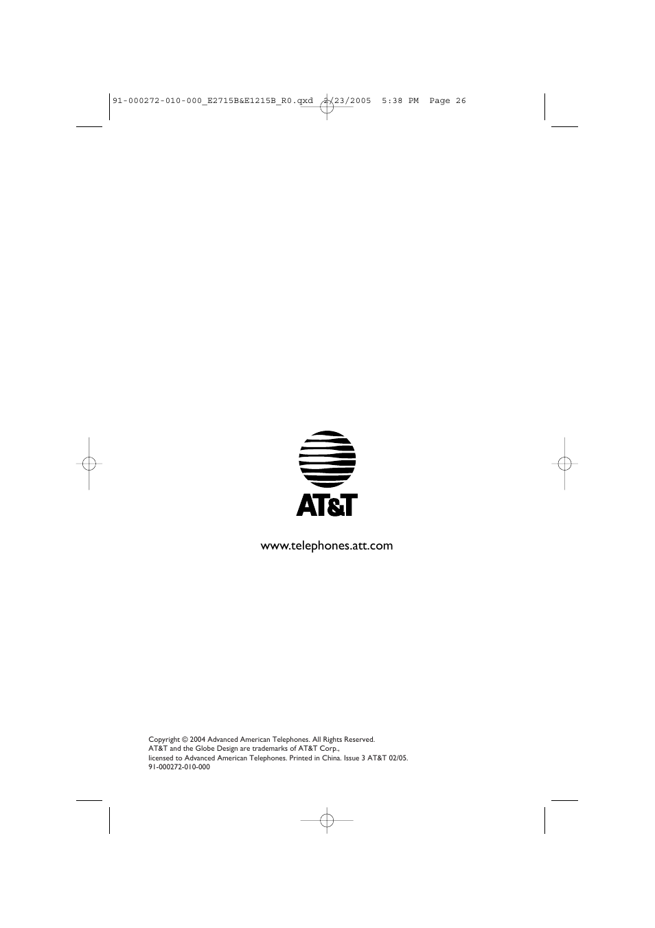AT&T E2715B User Manual | Page 28 / 28