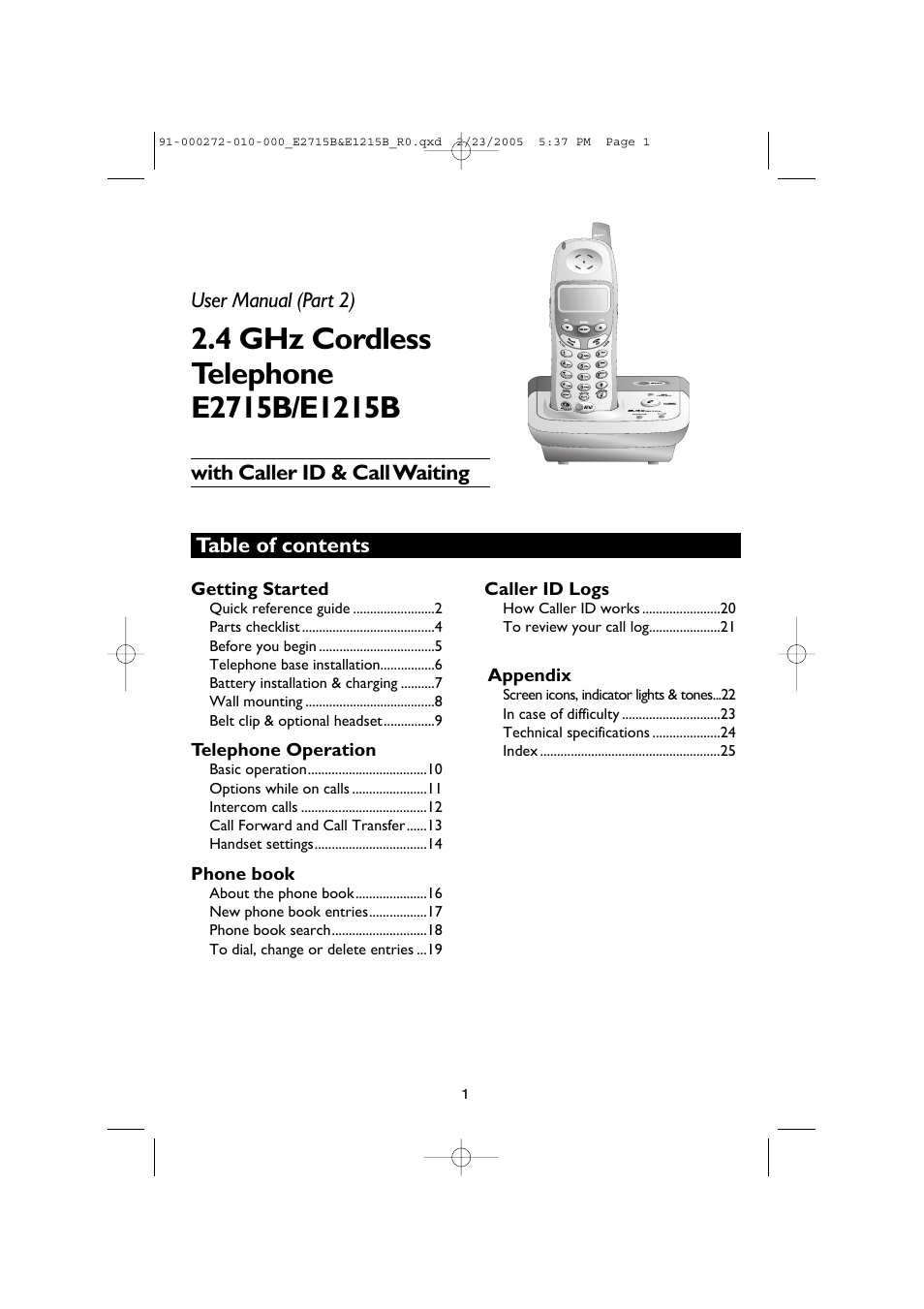 AT&T E2715B User Manual | Page 3 / 28