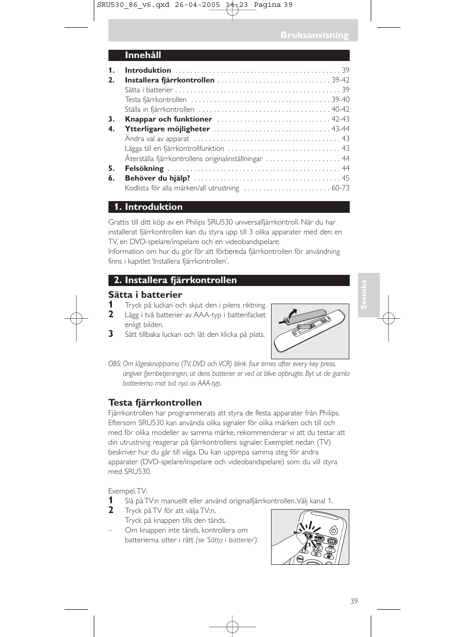Philips Télécommande universelle User Manual | Page 39 / 76