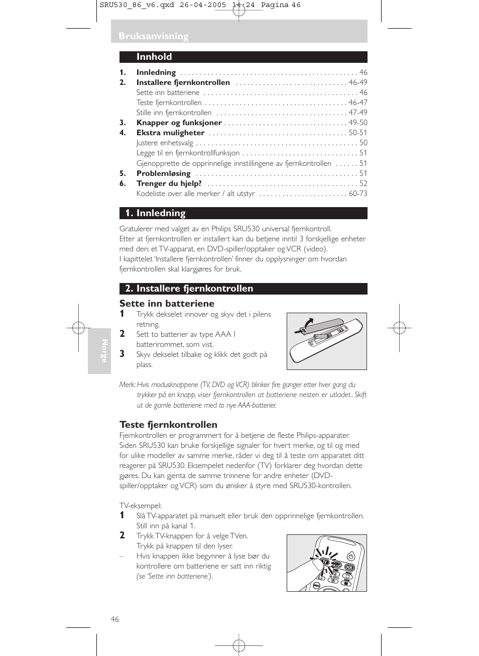 Philips Télécommande universelle User Manual | Page 46 / 76