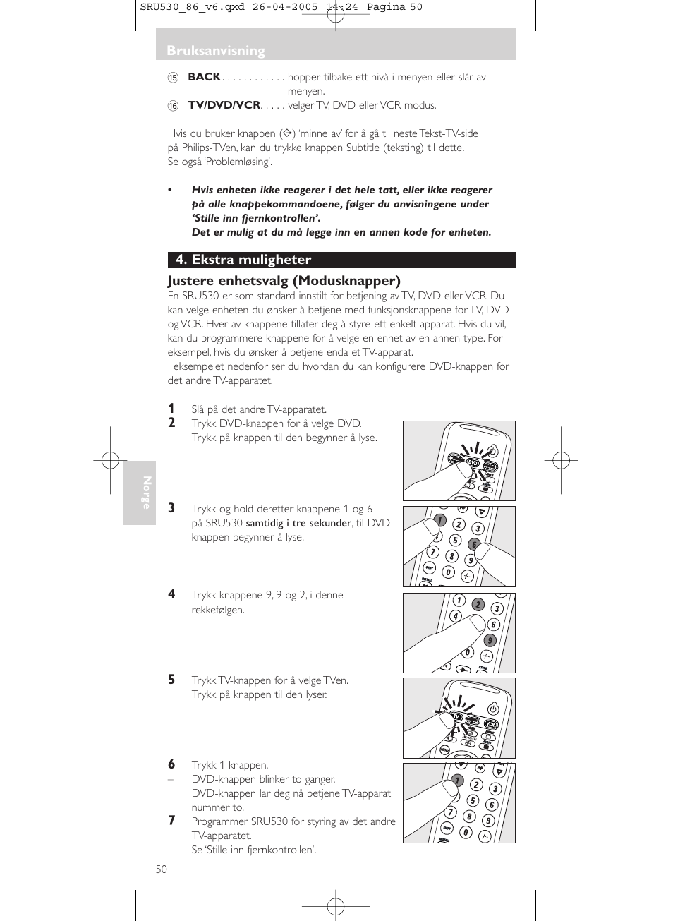 Philips Télécommande universelle User Manual | Page 50 / 76