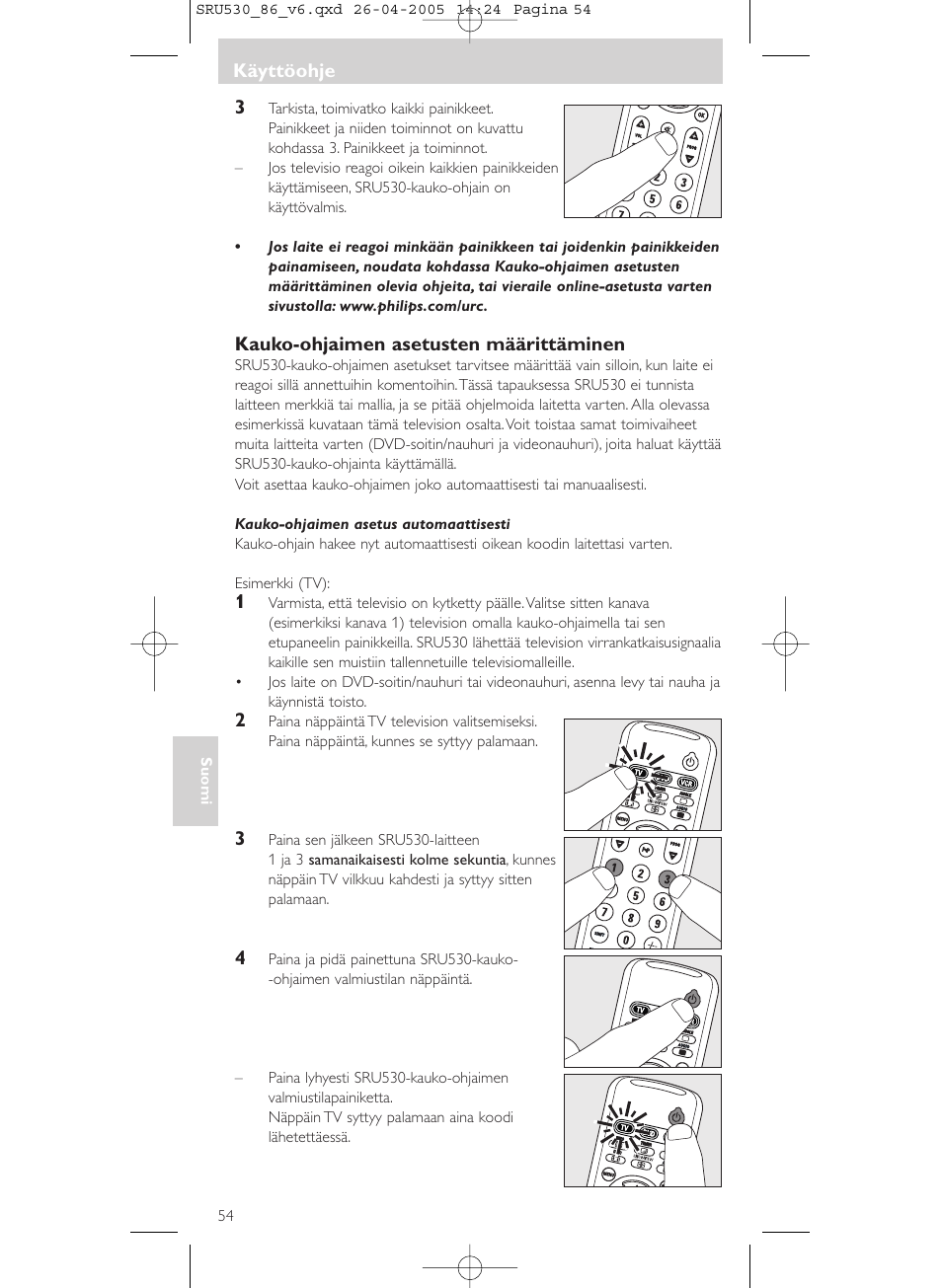 Philips Télécommande universelle User Manual | Page 54 / 76