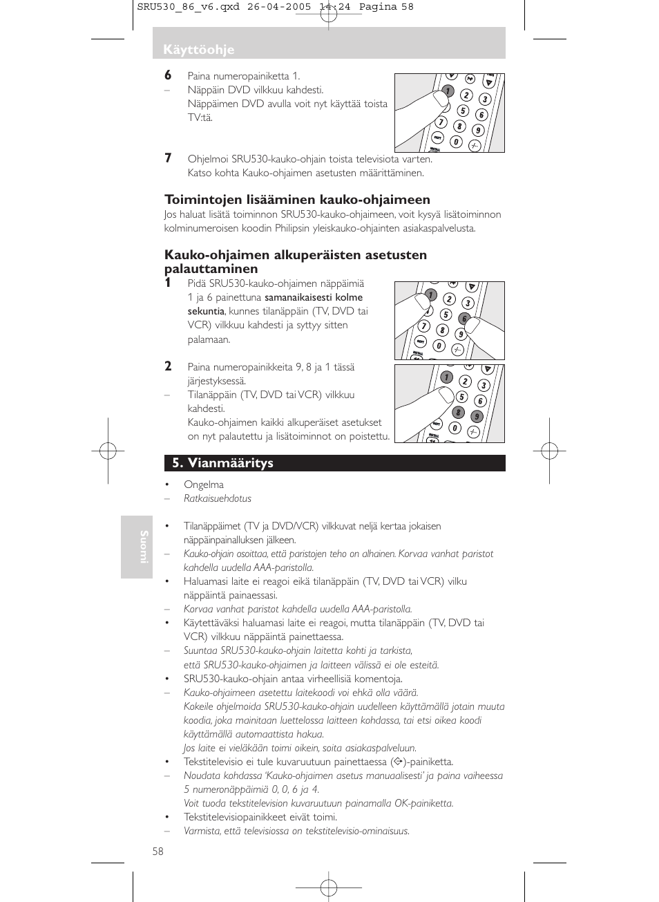 Philips Télécommande universelle User Manual | Page 58 / 76