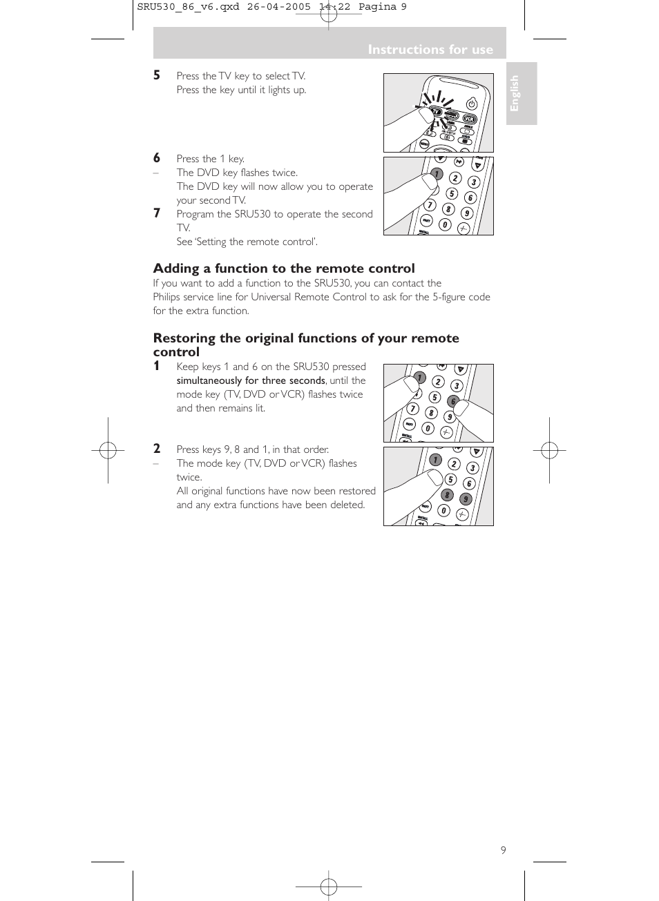 Philips Télécommande universelle User Manual | Page 9 / 76