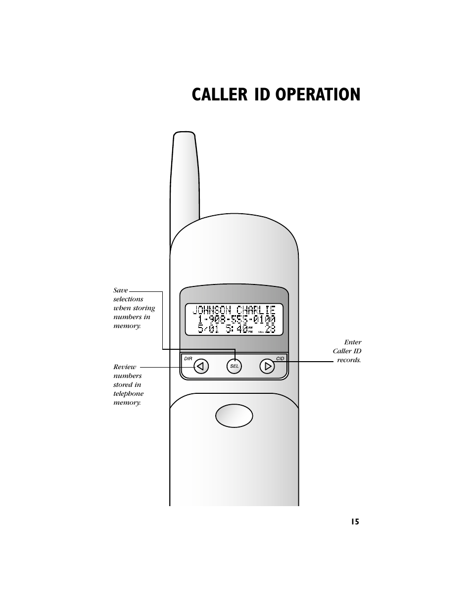 Caller id operation | AT&T 9230 User Manual | Page 16 / 25