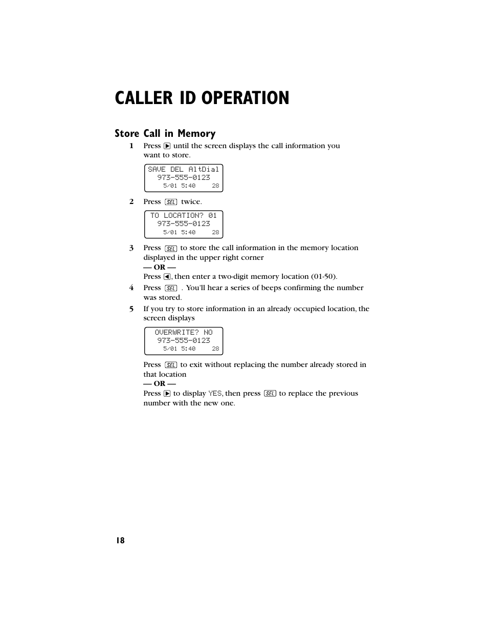 Caller id operation | AT&T 9230 User Manual | Page 19 / 25