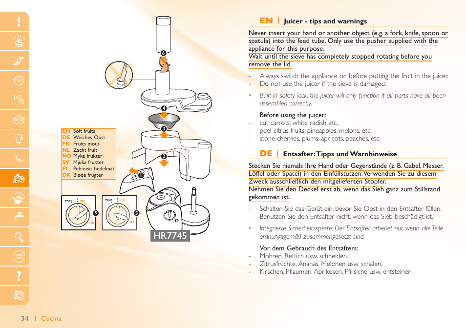 Philips Robot de cuisine User Manual | Page 34 / 64