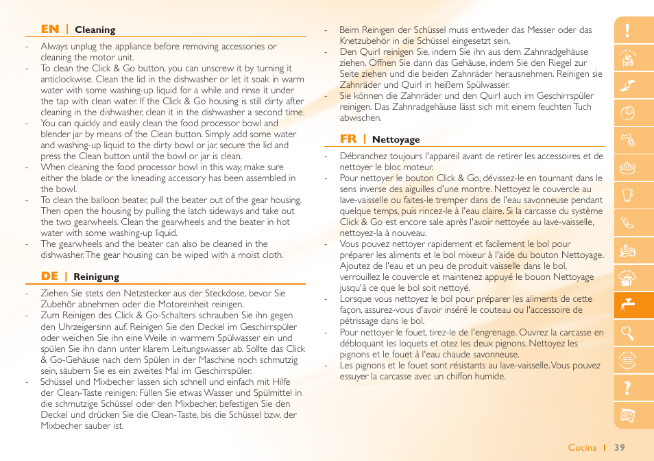 Philips Robot de cuisine User Manual | Page 39 / 64