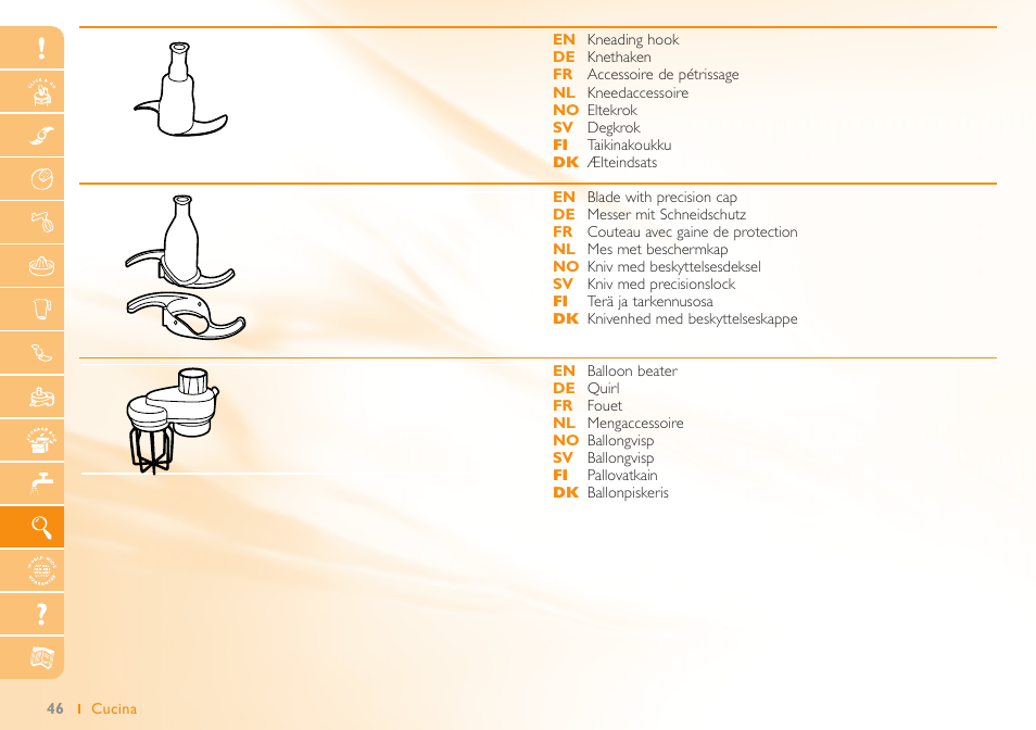 Philips Robot de cuisine User Manual | Page 46 / 64