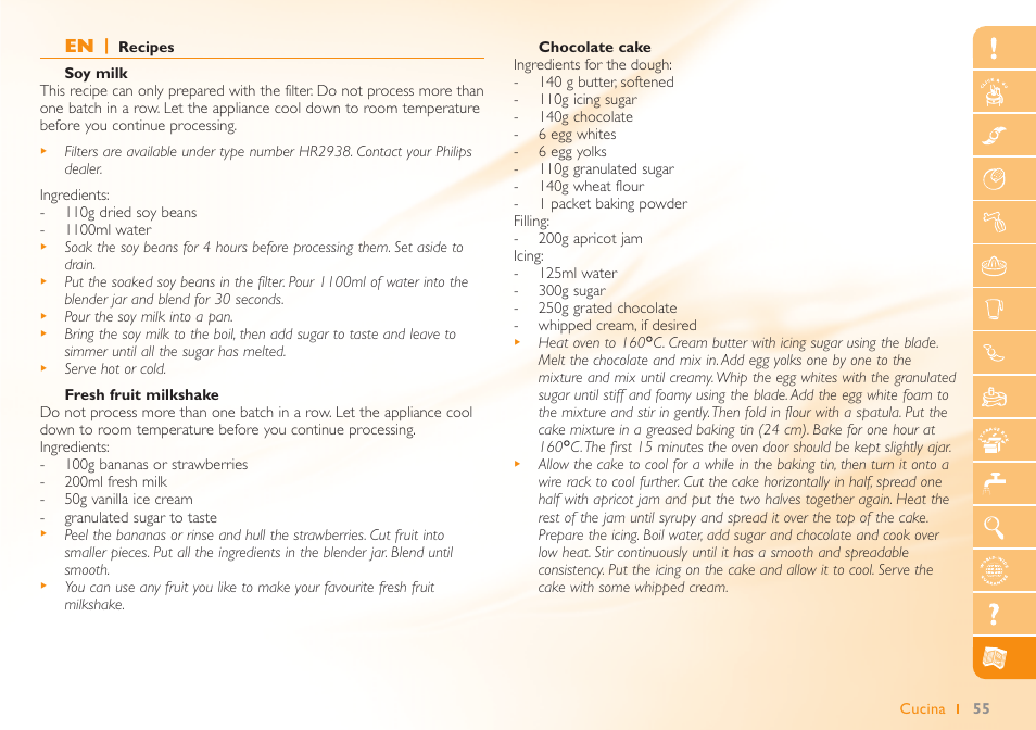 Philips Robot de cuisine User Manual | Page 55 / 64