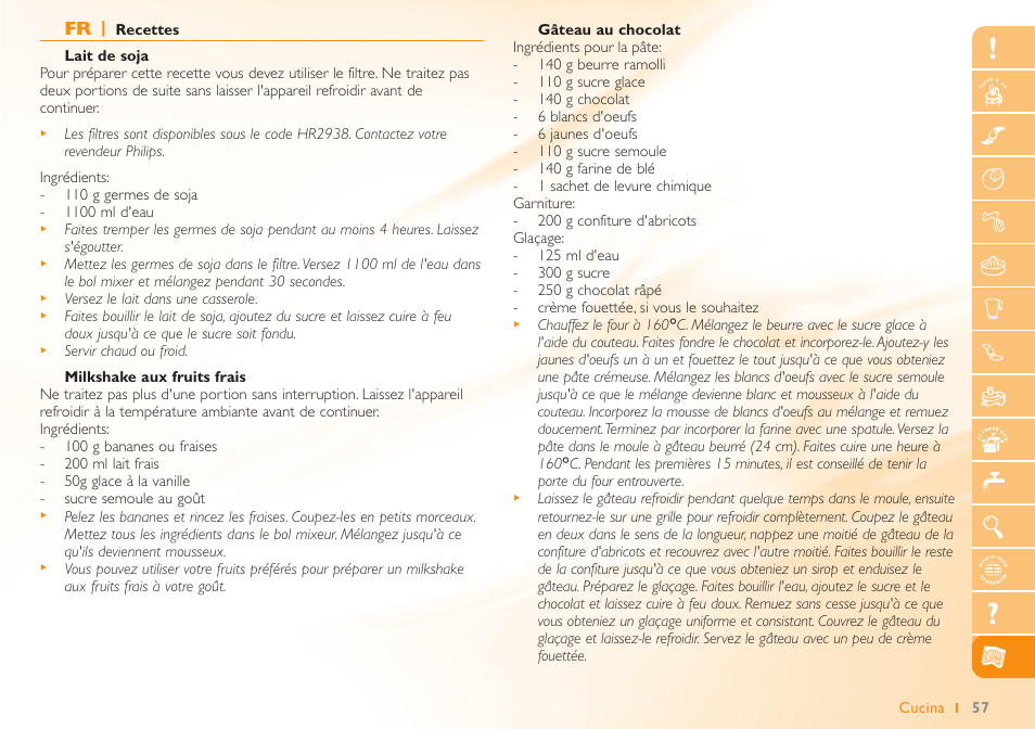 Philips Robot de cuisine User Manual | Page 57 / 64