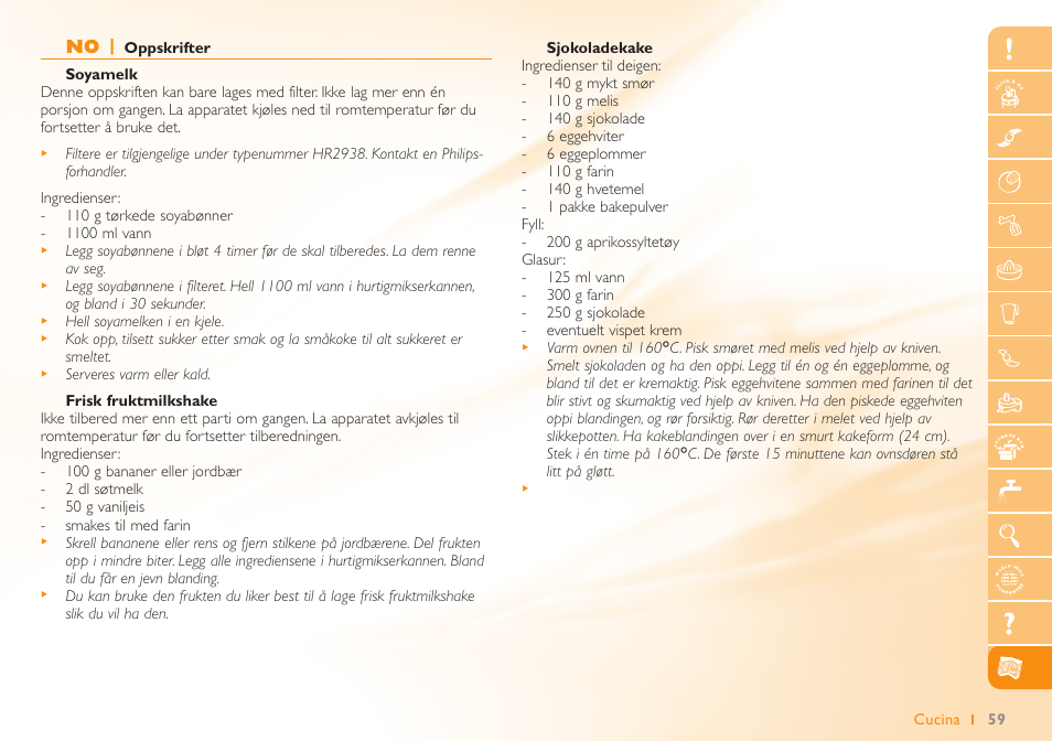 Philips Robot de cuisine User Manual | Page 59 / 64