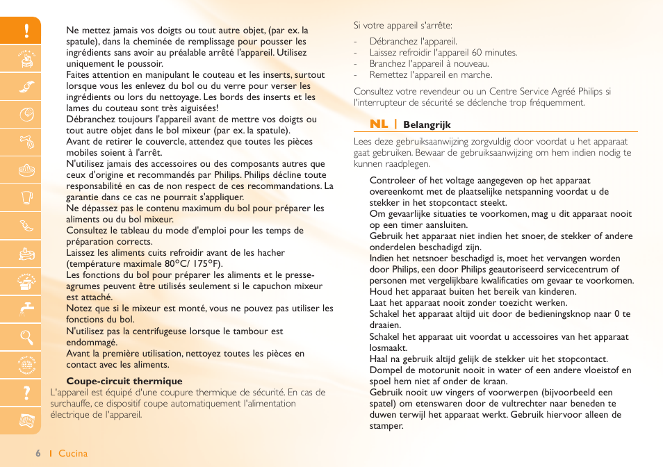 Philips Robot de cuisine User Manual | Page 6 / 64