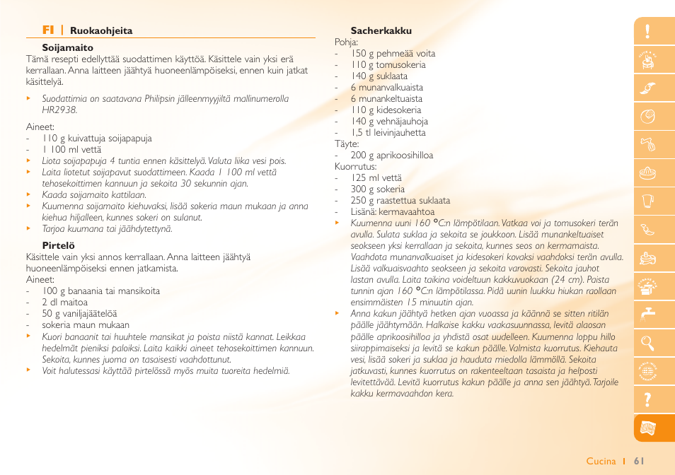 Philips Robot de cuisine User Manual | Page 61 / 64