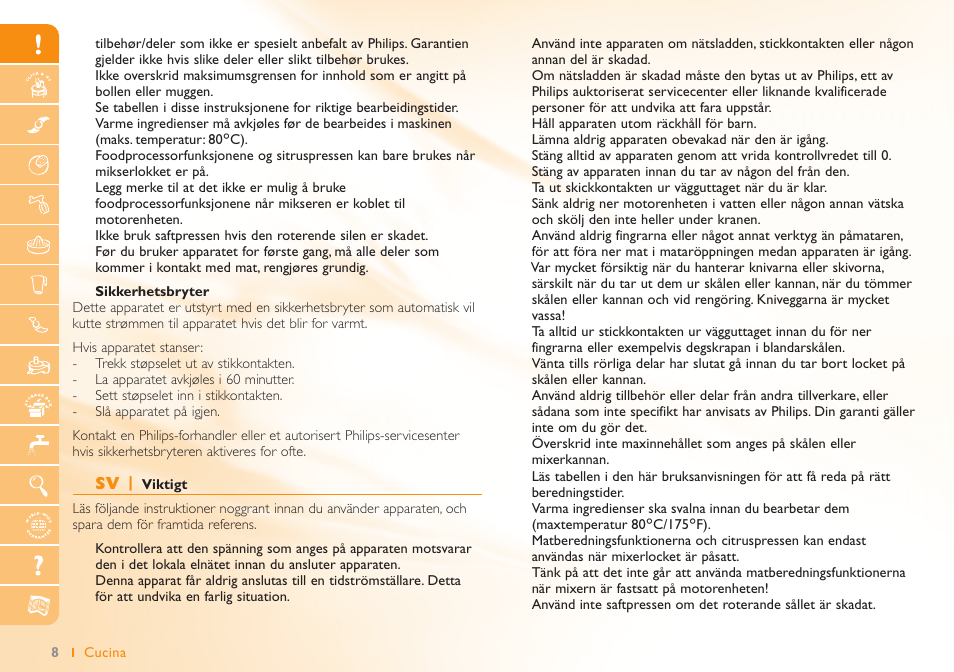 Philips Robot de cuisine User Manual | Page 8 / 64