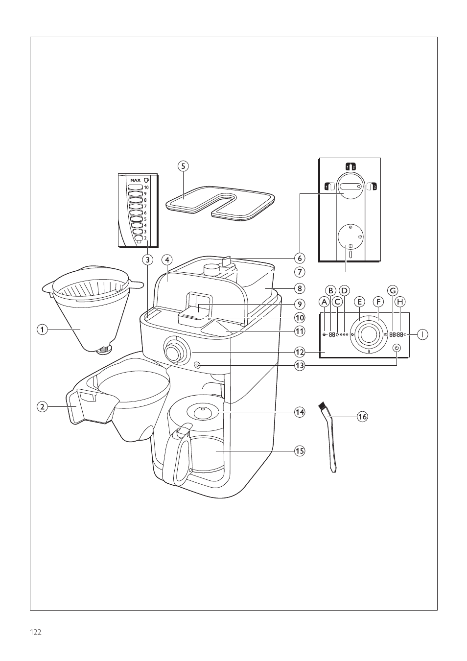 Philips Grind & Brew Cafetière User Manual | Page 122 / 212