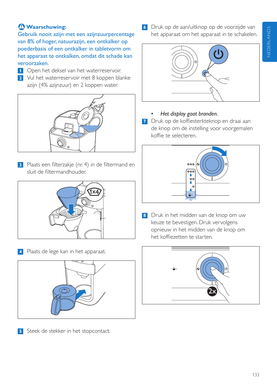 Philips Grind & Brew Cafetière User Manual | Page 133 / 212