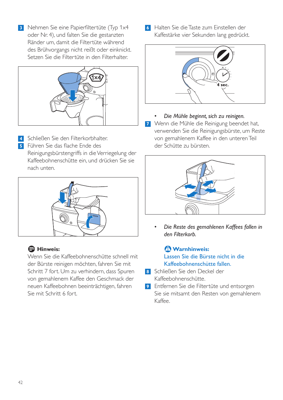 Philips Grind & Brew Cafetière User Manual | Page 42 / 212