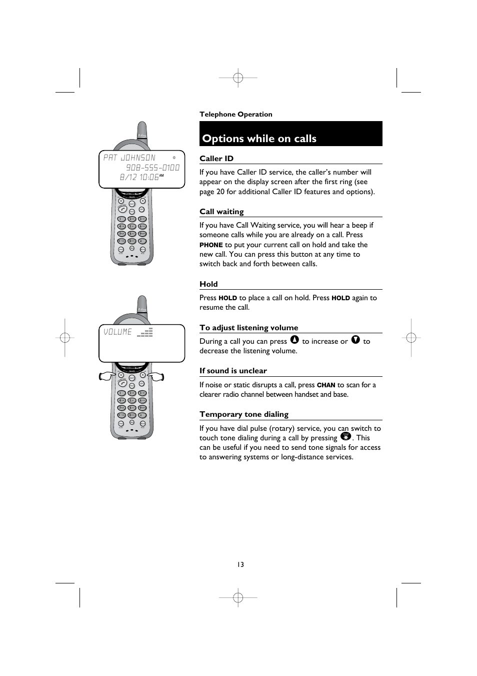 Options while on calls | AT&T 1445/1145 User Manual | Page 15 / 32