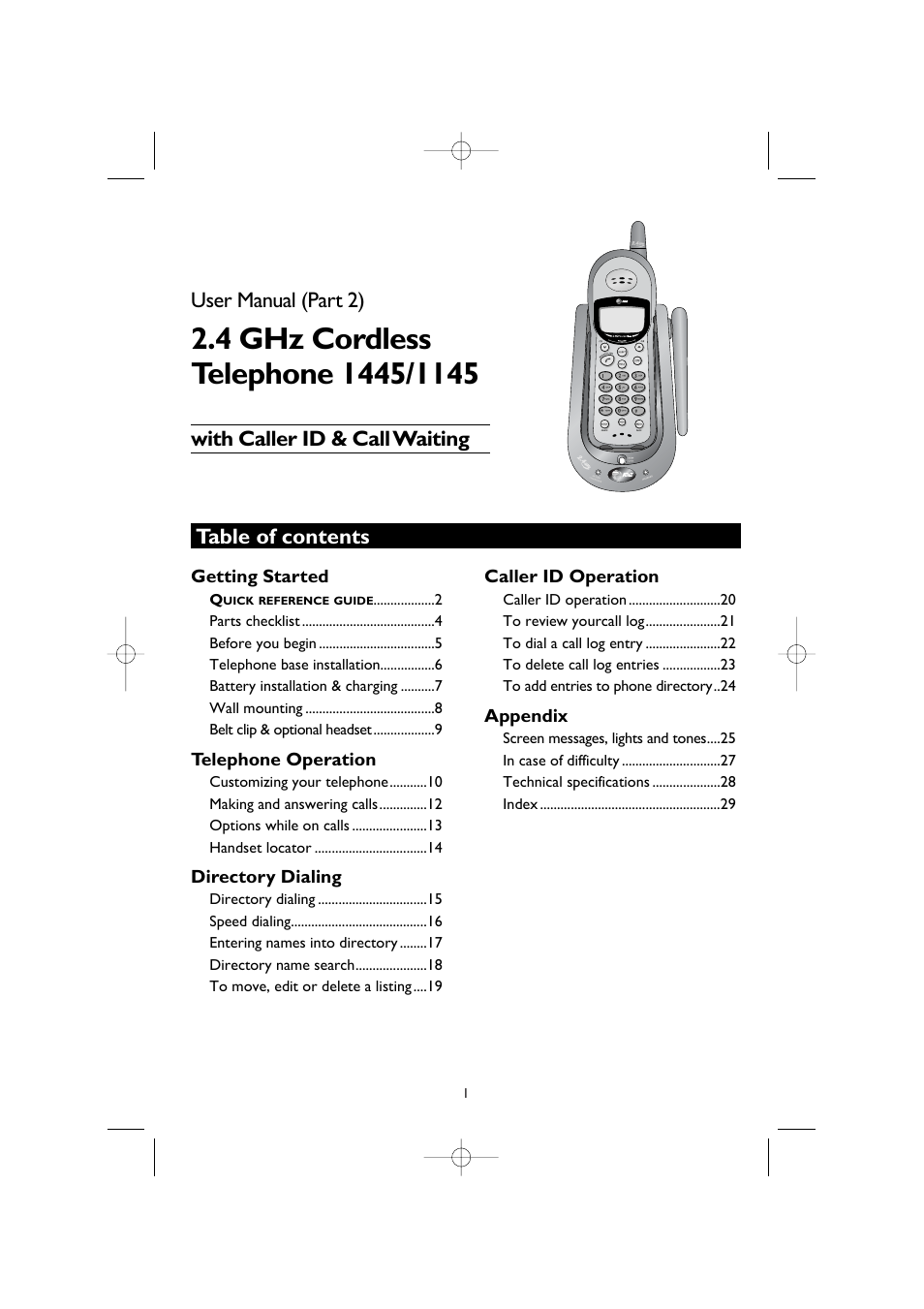 AT&T 1445/1145 User Manual | Page 3 / 32