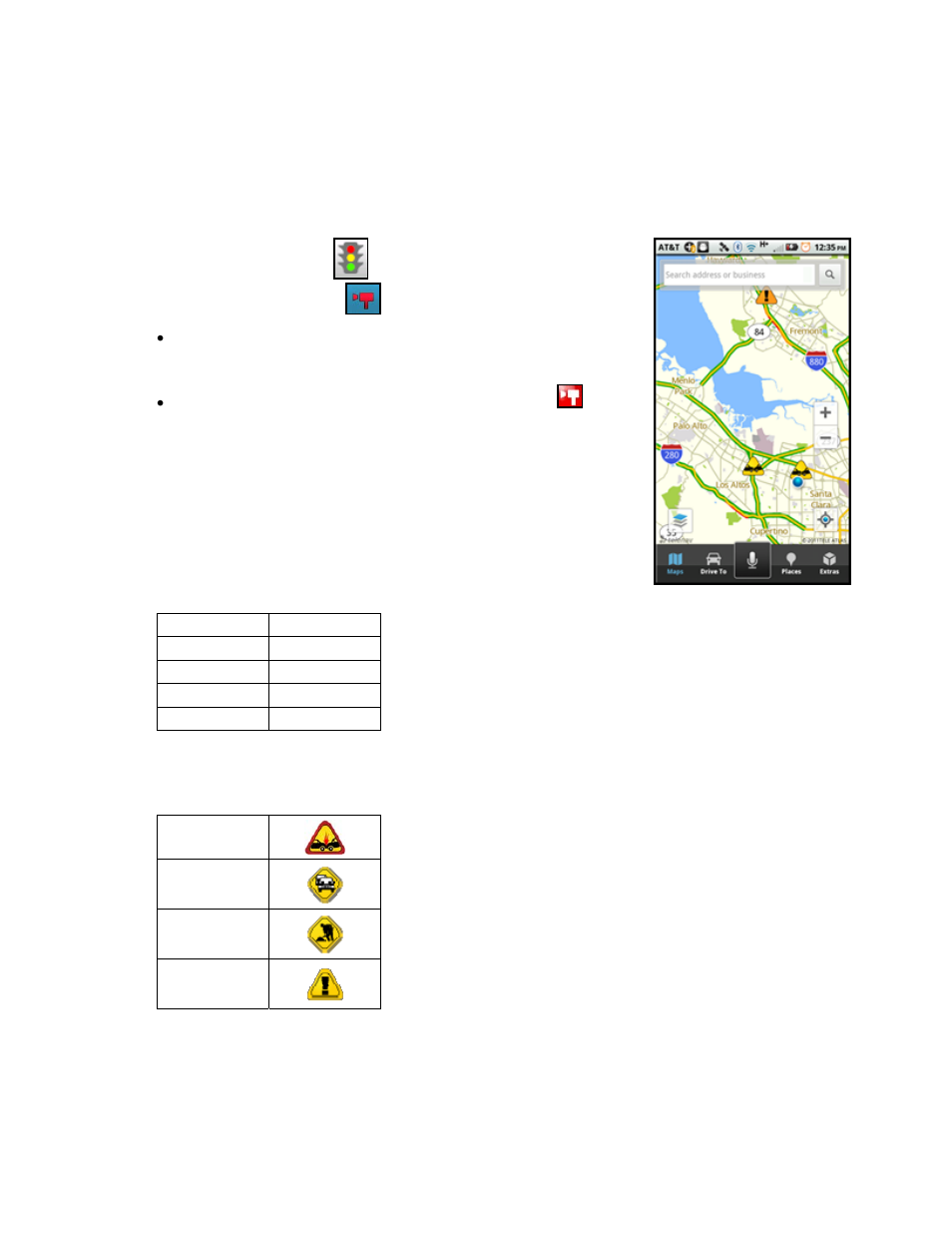 Display traffic & speed cameras, Other ways to view a map | AT&T HD61W66 User Manual | Page 15 / 71