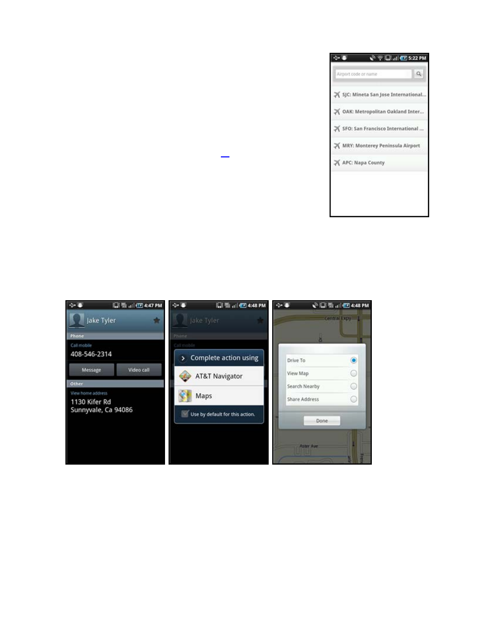 Airports, Other way to get directions | AT&T HD61W66 User Manual | Page 27 / 71