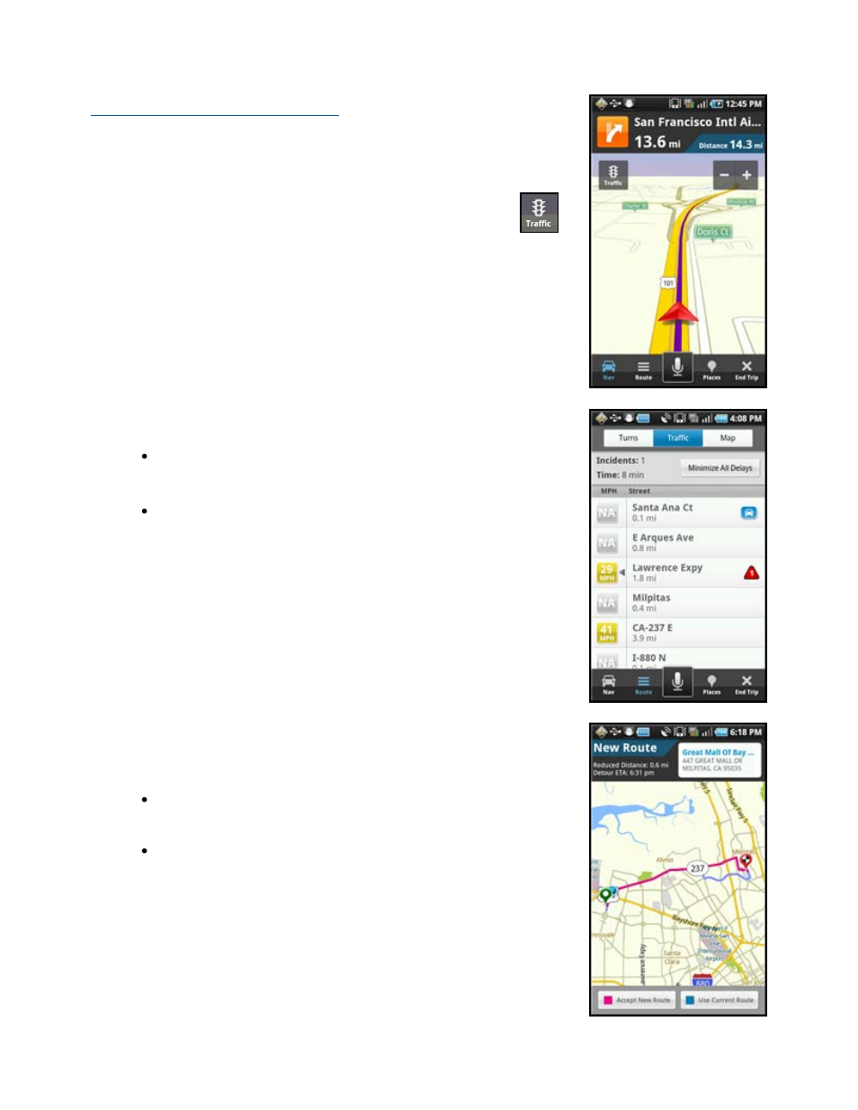 Avoiding traffic from traffic summary | AT&T HD61W66 User Manual | Page 39 / 71