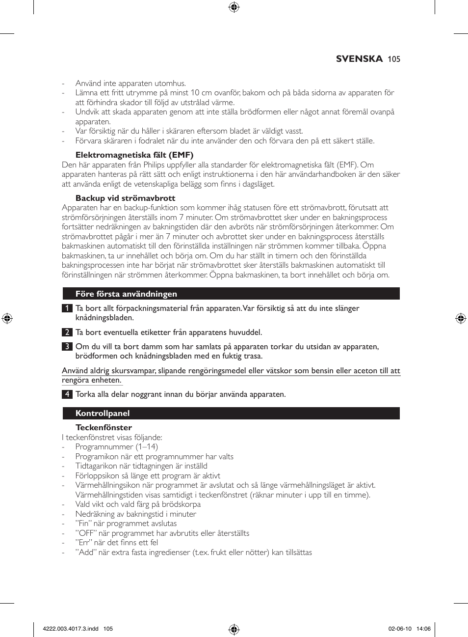 Philips Pure Essentials Collection Machine à pain User Manual | Page 105 / 126