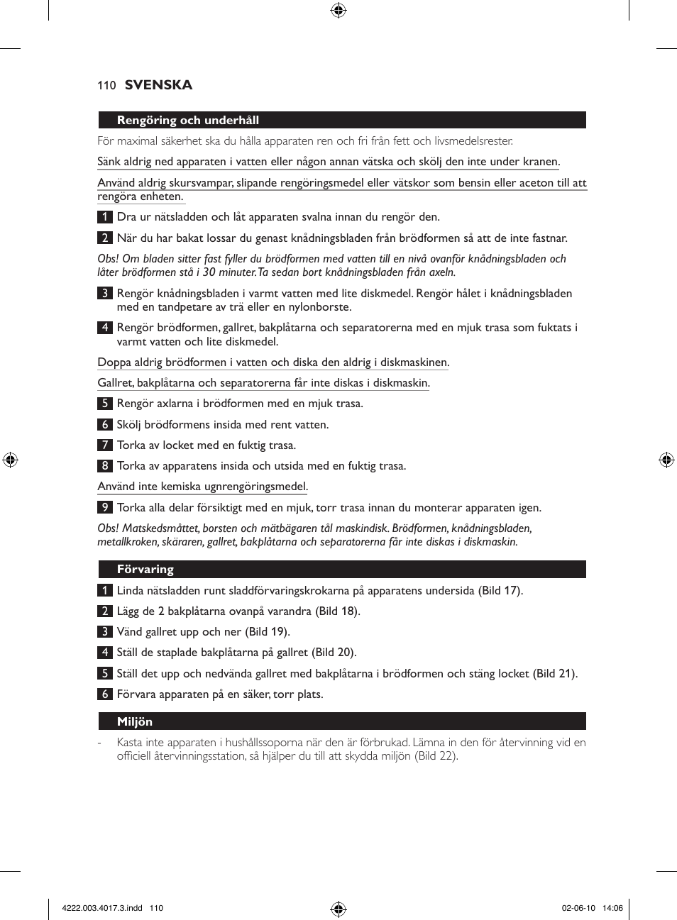Philips Pure Essentials Collection Machine à pain User Manual | Page 110 / 126