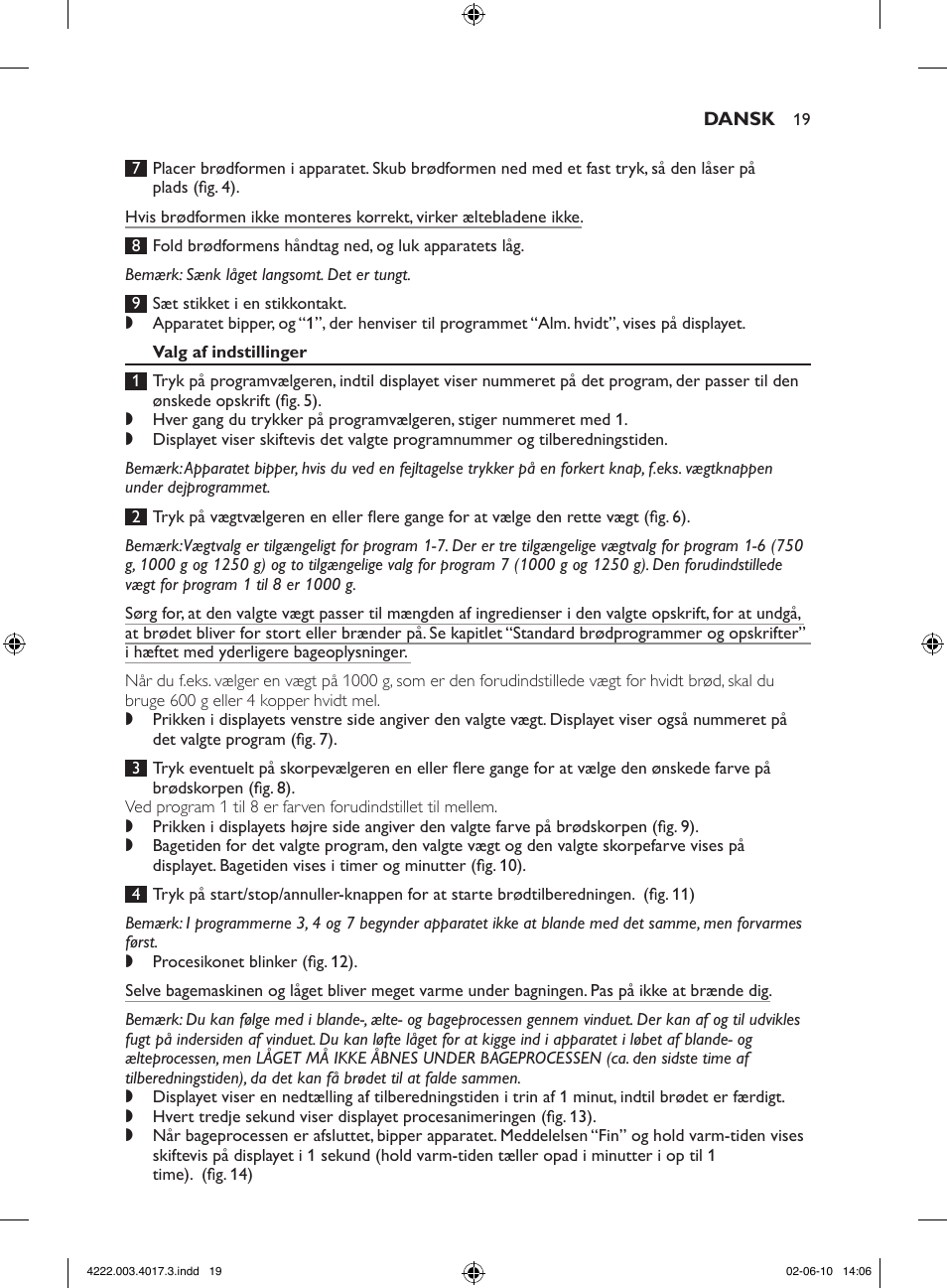 Philips Pure Essentials Collection Machine à pain User Manual | Page 19 / 126